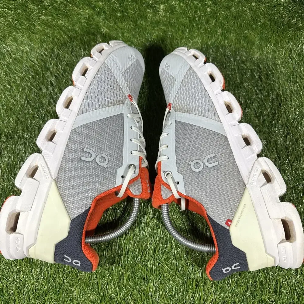 ON CLOUD Running CLOUDFLYER Men's SZ 10 Walking Running Shoes Gray/Flame Orange - Picture 11 of 12